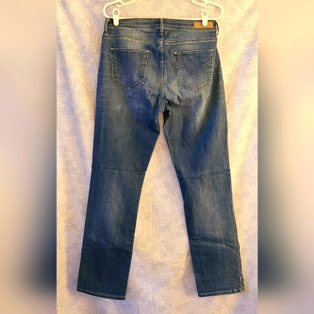 Calvin Klein Women’s Straight Leg Jeans 31x32 Blue Stretch Denim Classic Fit